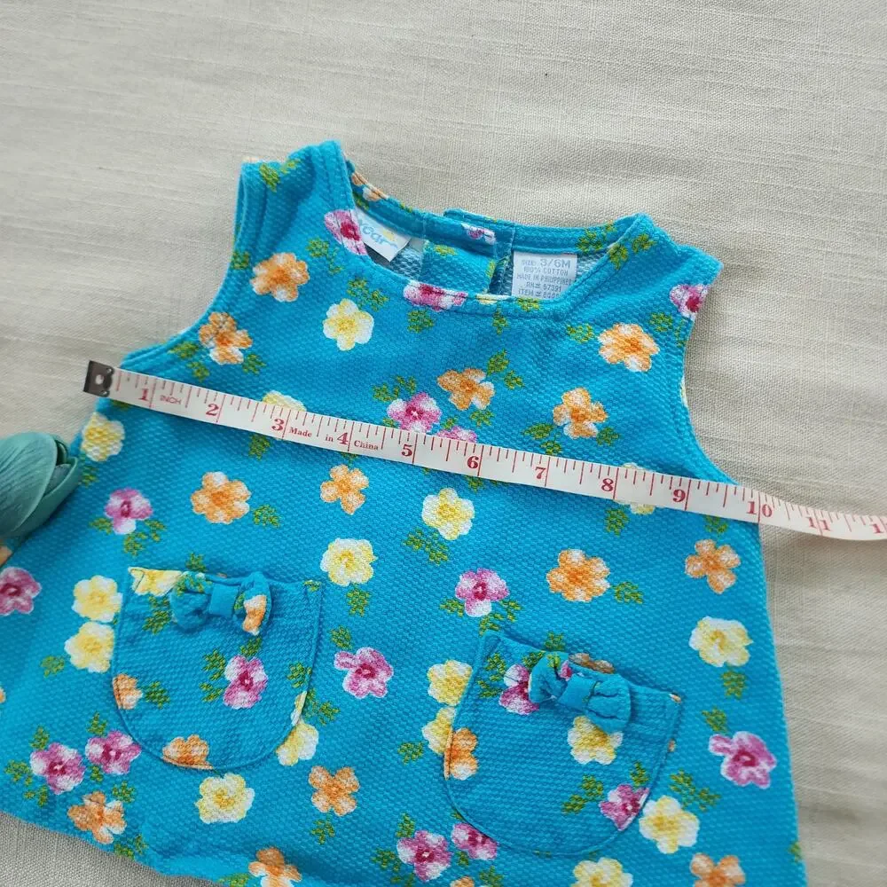 Vintage Blue Floral Top 3-12 months